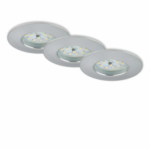 Kruhová - BRI 7295-039 3ks sada LED vestavné svítidlo, pr. 7,5 cm, 6,5 W, hliník - BRILONER - foto 1