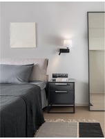 Dekorativní - NV 9919151 Nástěnné svítidlo SAVONA bílá / černá, vypínač na těle, 3W 3000K + E27 12W bez žárovky - NOVA LUCE