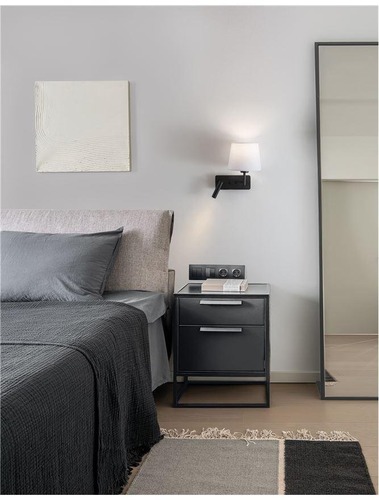 Dekorativní - NV 9919151 Nástěnné svítidlo SAVONA bílá / černá, vypínač na těle, 3W 3000K + E27 12W bez žárovky - NOVA LUCE - foto 1