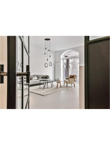 Vícečetná - NV 9536420 Závěsné svítidlo VEDA černý kov a čiré sklo G9 5x6W 230V IP20 bez žárovky - NOVA LUCE - foto 1