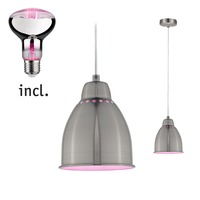 Subtilní - P 5118 Neordic set závěsné svítidlo Hilla + LED reflektor E27 kov kartáčovaný stmívatelné kov / 230V 6,5W 1300K - PAULMANN