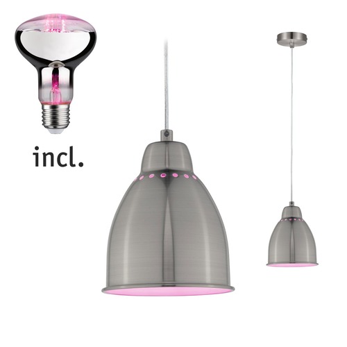 Subtilní - P 5118 Neordic set závěsné svítidlo Hilla + LED reflektor E27 kov kartáčovaný stmívatelné kov / 230V 6,5W 1300K - PAULMANN - foto 1