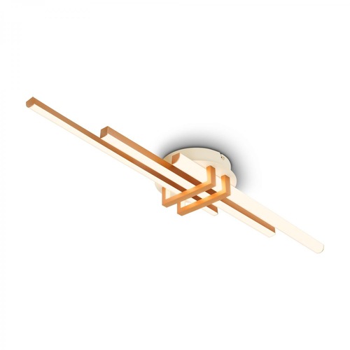 Podélná - BRILO 3952034 BRILONER Tinka stropní svítidlo 78x16 cm - 21W, 2400lm, LED, teplá bílá, kávová 3952034 - foto 1