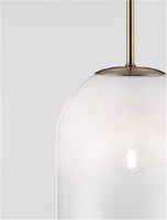 Koule - NV 9092822 Závěsné svítidlo CHRYSI mosazný zlatý kov a bílé sklo s přechody G9 1x5W 230V IP20 bez žárovky - NOVA LUCE