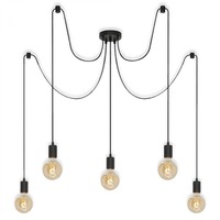Vícečetná - BRI 4104-055 Stropní svítidlo, pr. 100 cm, max. 60 W, černá - BRILONER