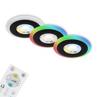 Kruhová - BRI 7040-035 LED vestavná svítidla sada, pr.8,4 cm, 3x LED, 5 W, 460 lm, černá - BRILONER