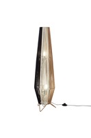Stojací lampy - FAN I-COCONUT-L100 Stolní lampa Coconut černá+bílá+marrone, kov, 2xE27, 40 W; lampa pr. 25 x H 90 cm, konstrukce pr. 25 x H 100 cm - FANEUROPE