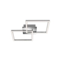 Hranatá - BRILO 3210-018 LED stropní svítidlo, 62 cm, 2300 LM, 22 W, hliník-chrom - BRILO