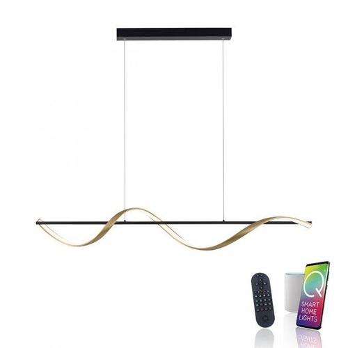 Podélná - PN 2385-13 Paul Neuhaus LED závěsné svítidlo Q-SWING antracit matná mosaz Smart Home ZigBee 2700-5000K - PAUL NEUHAUS - foto 1