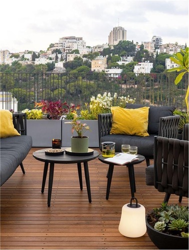 Na baterie - NV 9002877 Venkovní stolní lampa JIGRA černý hliník a akryl LED 2W 3000K 3,7V 339st. IP54 vypínač na těle / USB kabel - NOVA LUCE - foto 1