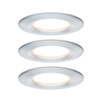 Koupelnová - P 93498 Vestavné svítidlo LED Nova kruhové 3x6,5W hliník broušený nevýklopné 3-krokové-stmívatelné - PAULMANN
