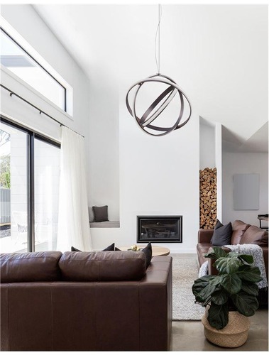 Kruhová - NV 9365012 Závěsné svítidlo PERTONE černý fialový hliník a akryl nastavitelné LED 53W 230V 3000K IP20 stmívatelné - NOVA LUCE - foto 1