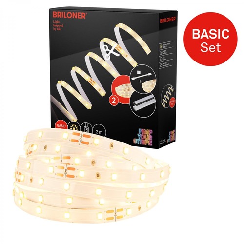 Pracovní osvětlení - BRI 2150112 BRILONER Pimp Your Stripe základní sada LED Strip 2m, teplá bílá, On/Off 2150112 - foto 1