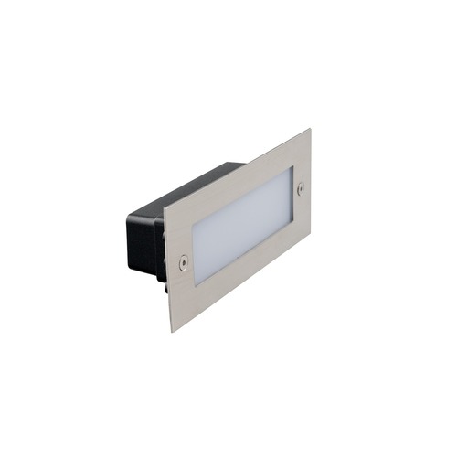Zapuštěná - FAN LED-WALK-RT Pochozí venkovní svítidlo LED WALK nikl INOX 12 W 1500 lm 4000 K IP54 9x21x6,6 cm - FANEUROPE - foto 1