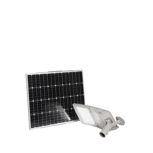 Veřejné osvětlení - FAN LED-FEBO-SOLAR Veřejné solární osvětlení LED FEBO stříbrná, hliník, 40 W, 6800 lm, 4000 K, IP65, solární panel, 29,99 x 62,568 x 25,3 cm - FANEUROPE - foto 1