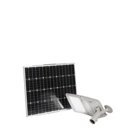 Veřejné osvětlení - FAN LED-FEBO-SOLAR Veřejné solární osvětlení LED FEBO stříbrná, hliník, 40 W, 6800 lm, 4000 K, IP65, solární panel, 29,99 x 62,568 x 25,3 cm - FANEUROPE