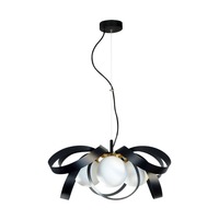 Dekorativní - ZUMA 133867-025791 1139 závěsné svítidlo NELA FLAT 65 cm černá-zlatá - ZUMALINE