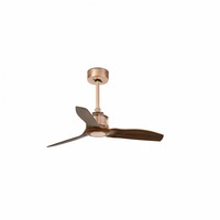 Ventilátory - FARO 33423 JUST FAN XS, měď/dřevo, stropní ventilátor 81cm - FARO