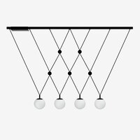 Vícečetná - LU ZK4.L1.G140.61 Závěsné svítidlo GEO 23,2W LED 3000K sklo černá opál ZK4.L1.G140.61 - LUCIS