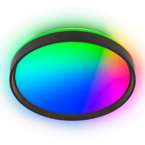 Kruhová - BRILO 3944015 BRILONER Jus stropní svítidlo pr.48 cm - 44W, 4800lm, LED, stmívatelné, dálkový ovladač, RGBIC, CCT, černá/bílá 3944015 - foto 1