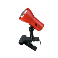 Stolní lampy s klipem - BRI 2794-012P Svítidlo se svorkou 11,5 cm 1x E14 40W červená - BRILONER
