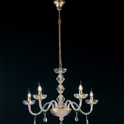 Dekorativní - FAN I-RIFLESSO/5 ORO Závěsné svítidlo Riflesso zlaté, 5xE14, 70 x 190 cm - FANEUROPE - foto 1