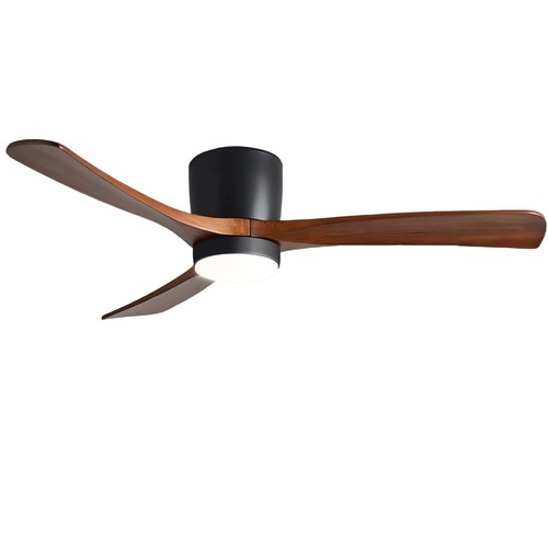 LED stropní svítidla - LED stropní ventilátor 18W/3CCT černé dřevo + dálkové ovládání - foto 1