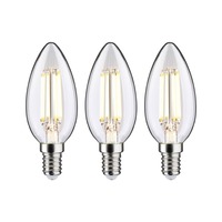 E14 - P 29199 Eco-Line Filament 230V LED svíčka E14 3ks-sada 98mm 2,5W 3000K čirá - PAULMANN