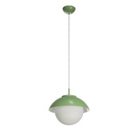 Koule - OS LUK40016 LUKIDA ST2 závěsné skleněné svítidlo zelená / bílá IP40 25W E27 - OSMONT