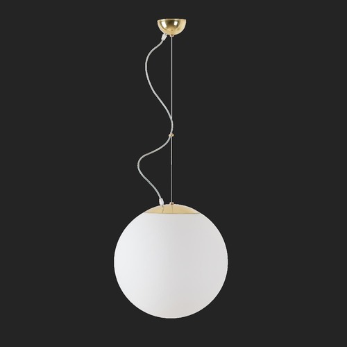 Nouzové osvětlení - OS ADR68834 ADRIA L3 závěsné skleněné svítidlo mosaz leštěná / bílá IP40 4000 K 27W LED nouzové kombinované 1 h (původní kód OS 68834) - OSMONT - foto 1