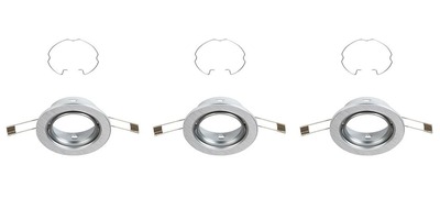 Kruhová - BRI 7110-039 3ks sada vestavné svítidlo, pr. 8,6 cm, hliník - BRILONER
