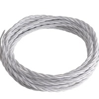 Kabely, šňůry - FAN I-CLAY-CAVO-R25 BCO Elektrický látkový kabel Clay Tessuto, bílý, 2 x 0,75 mm², 2500 cm - FANEUROPE