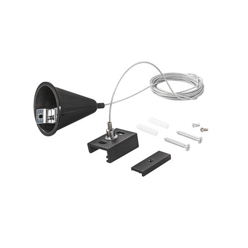 Lišty a příslušenství EUTRAC - FAN LED-RAIL-S-3-NER 3‑fázový systém RAIL sada 4 kabelů 3 m pro závěsné svítidlo třífázového lištového systému, černá - FANEUROPE - foto 1