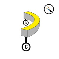 Příslušenství pro LED pásky - SLC S1623S-C Napájení pro NeonFlex 230V Side-Bend Mono s kabelem C - TLG