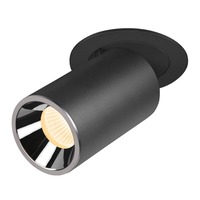 Kruhová - LA 1007001 NUMINOS® PROJECTOR M stropní zápustné svítidlo, 3000 K, 55°, válcové, černé/chrom - BIG WHITE (SLV)