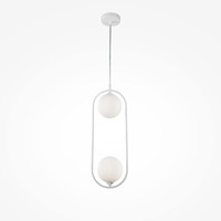 Koule - M MOD013PL-02W Závěsné svítidlo Ring 2x25W bílá kov sklo - MAYTONI