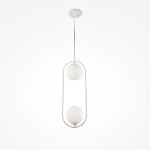 Koule - M MOD013PL-02W Závěsné svítidlo Ring 2x25W bílá kov sklo - MAYTONI - foto 1