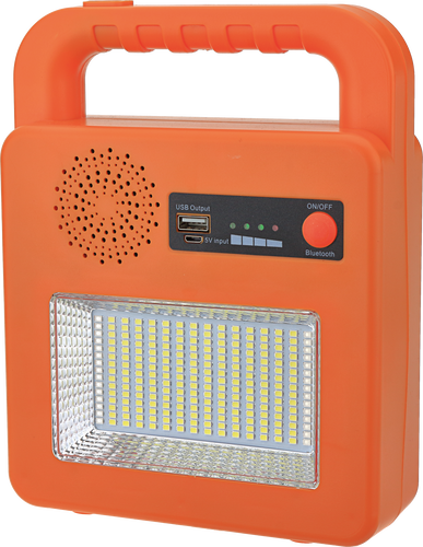 Solární produkty - Solární přenosný Bluetooth reproduktor + lampa žlutá - foto 1