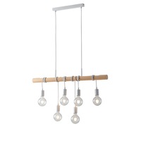 Dekorativní - FAN I-ARIZONA-S6 Závěsné svítidlo Arizona, bílé, 6 x E27, 90 x 120 cm - FANEUROPE