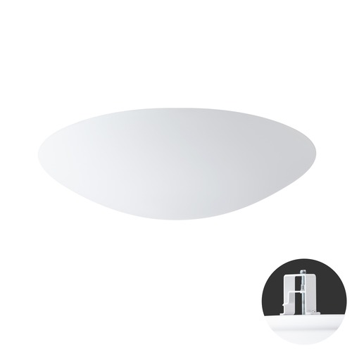 Koupelnová - OS AUR55339 AURA V9 stropní/nástěnné skleněné polovestavné svítidlo bílá IP44 3x25W E27 - OSMONT - foto 1