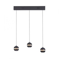 Vícečetná - LD 14991-18 Kolekce Schöner Wohnen LED závěsné svítidlo, černá, 3-ramenné, Comfort Lift, krokově stmívatelné, 3000K - JUST LIGHT