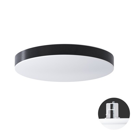 Koupelnová - OS DEL69345 DELIA CV3 stropní/nástěnné plastové polovestavné svítidlo bílá / černá IP44 3000 K 48W LED - OSMONT - foto 1