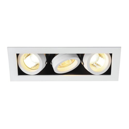 Hranatá - LA 115531 KADUX GU10 III matná bílá 230V GU10 3x50W - BIG WHITE (SLV) - foto 1