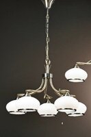 Vícečetná - OR LU 1715/5 Závěsné svítidlo 5x60W E27 patina/opál sklo, průměr 62cm - ORION