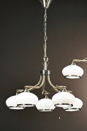 Vícečetná - OR LU 1715/5 Závěsné svítidlo 5x60W E27 patina/opál sklo, průměr 62cm - ORION - foto 1