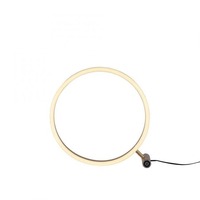 Stolní lampy dekorační - LD 15390-60 RITUS LED stolní lampa, matná mosaz, kruhová, pr.30cm, dotykový stmívač, Switchmo, teplá bílá 3000K - LEUCHTEN DIREKT / JUST LIGHT