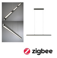 Podélná - P 71431 LED závěsné svítidlo Smart Home Zigbee 3.0 Lento měnitelná bílá 26,4W titanová stmívatelné - PAULMANN
