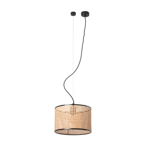 Válec - FARO 64314-48 MAMBO závěsné svítidlo, černá/ratan, pr.320 - FARO - foto 1