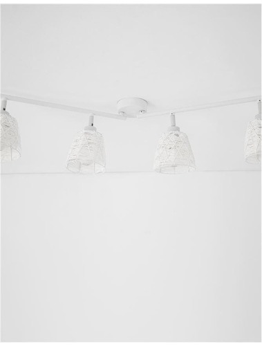 Bodová - NV 9155424 Bodové svítidlo SION bílý kov bílý kabel E14 4x5W 230V IP20 bez žárovky - NOVA LUCE - foto 1