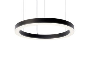 Kruhová - BPM 10217.45.PN.BK.SI.3K Závěsné svítidlo ALBERTA SOFT 29,6W 2994lm průměr 45cm černé - BPM